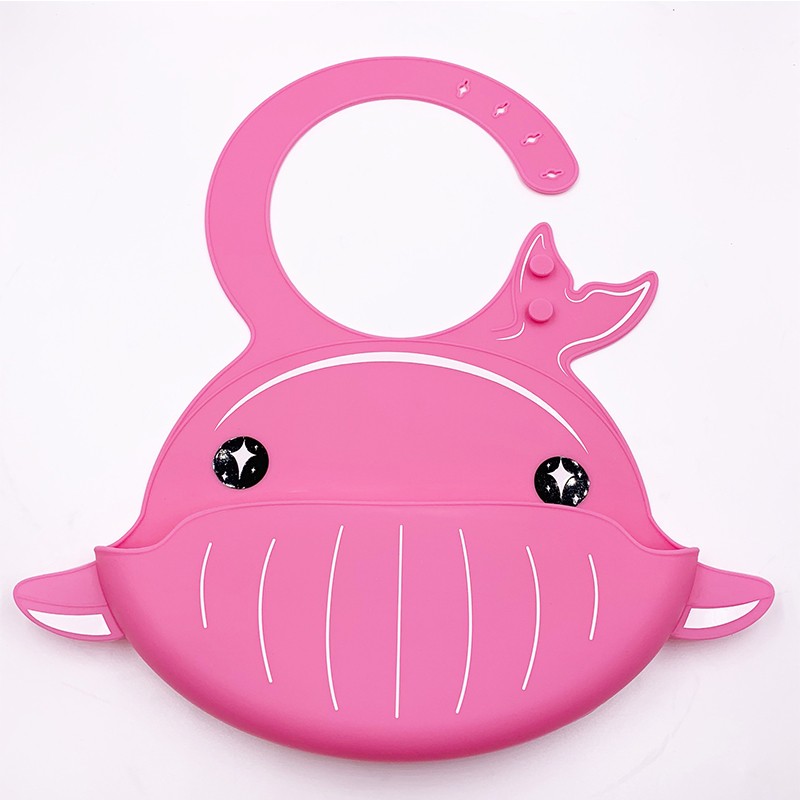 Baby Bib Factory - Silicone Whale Design BPA Free Feeding Bib Wholesale