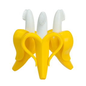 Baby Teether Manufacturer - Silicone Banana Teether Brush for Dental Development