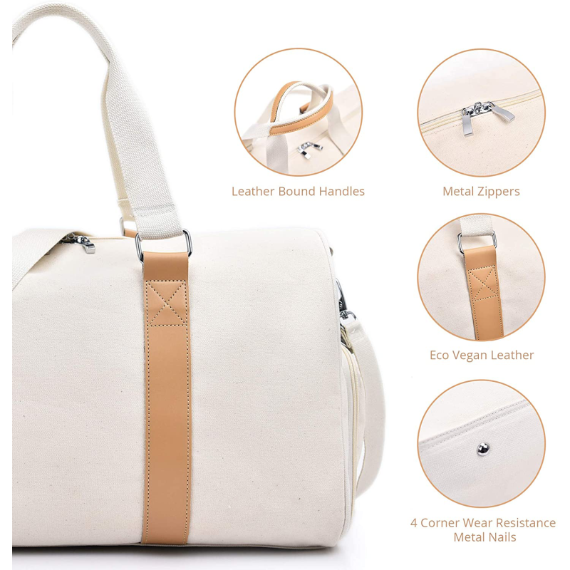 Weekender Bag Manufacturer - Waterproof Canvas Duffel for Women Men