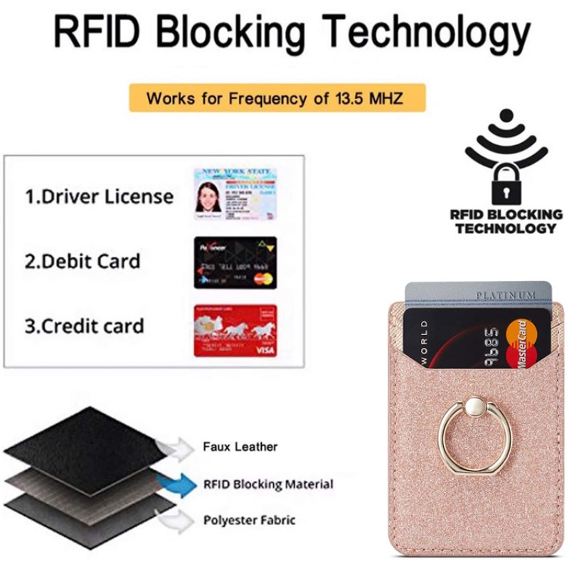 Phone Case Supplier - RFID Wallet Adhesive Card Holder for Phone Back