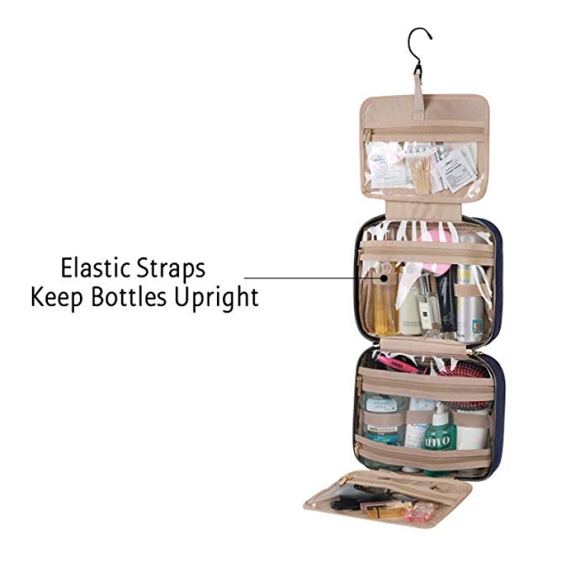 Cosmetic Bag Factory - Hanging Travel Organizer Toiletry Bag with Zipper