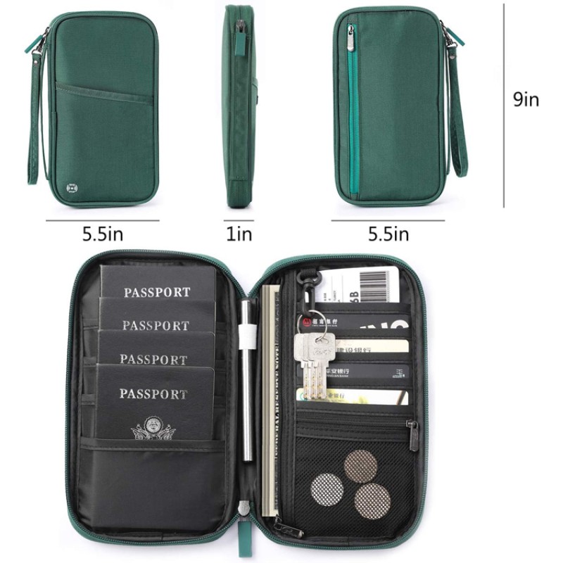 Passport Wallet Supplier - RFID Travel Document Organizer Family Holder