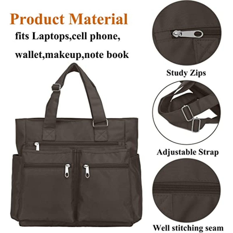 Laptop Bag Supplier - Waterproof Nylon Multi Pocket Work Shoulder Bag