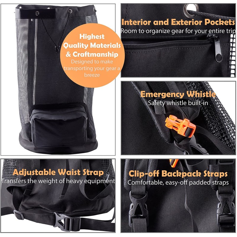 Scuba Bag Factory - Special Purpose Diving Fins Mesh Backpack