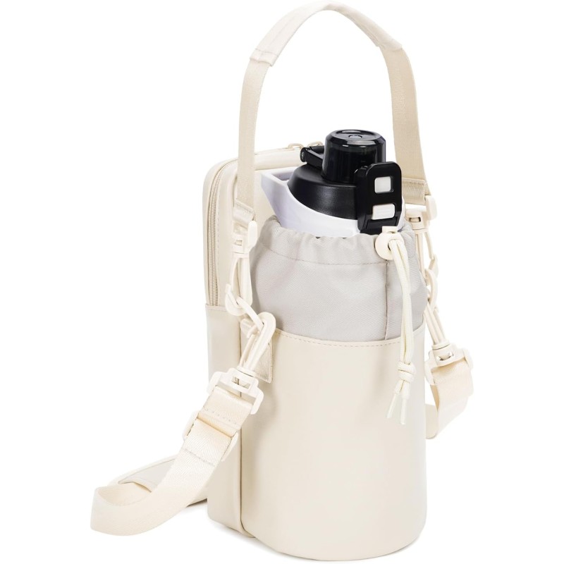 Gym Bag Manufacturer - Leather Shoulder Bag with Water Bottle Sling