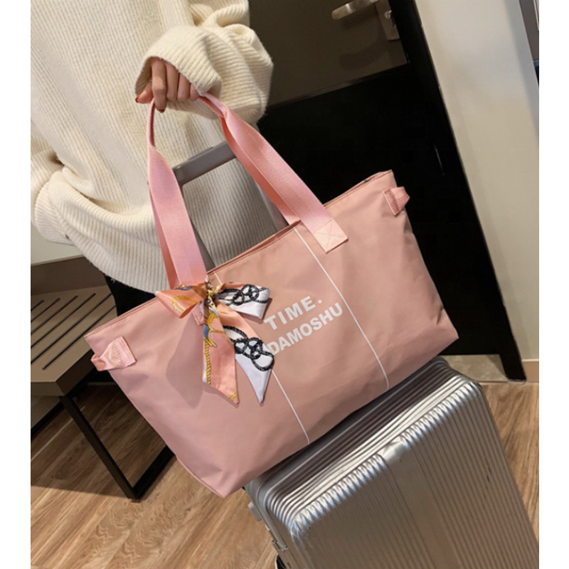 Shoulder Bag Supplier - Nylon Waterproof Multi Pocket Tote with Scarves