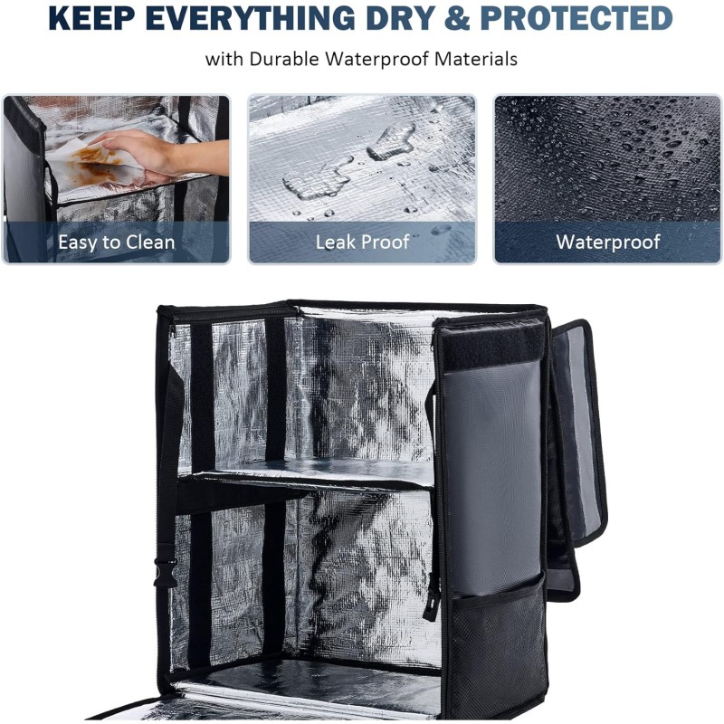 Food Delivery Backpack Supplier - Custom Cooler with Adjustable Dividers