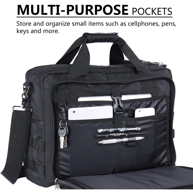 Laptop Bag Factory - Multi-functional Nylon Tactical Briefcase Pilot