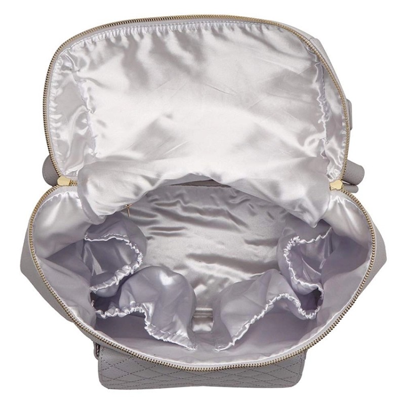 Luxury Diaper Bag Manufacturer - Vegan Leather Diamond Quilted Backpack