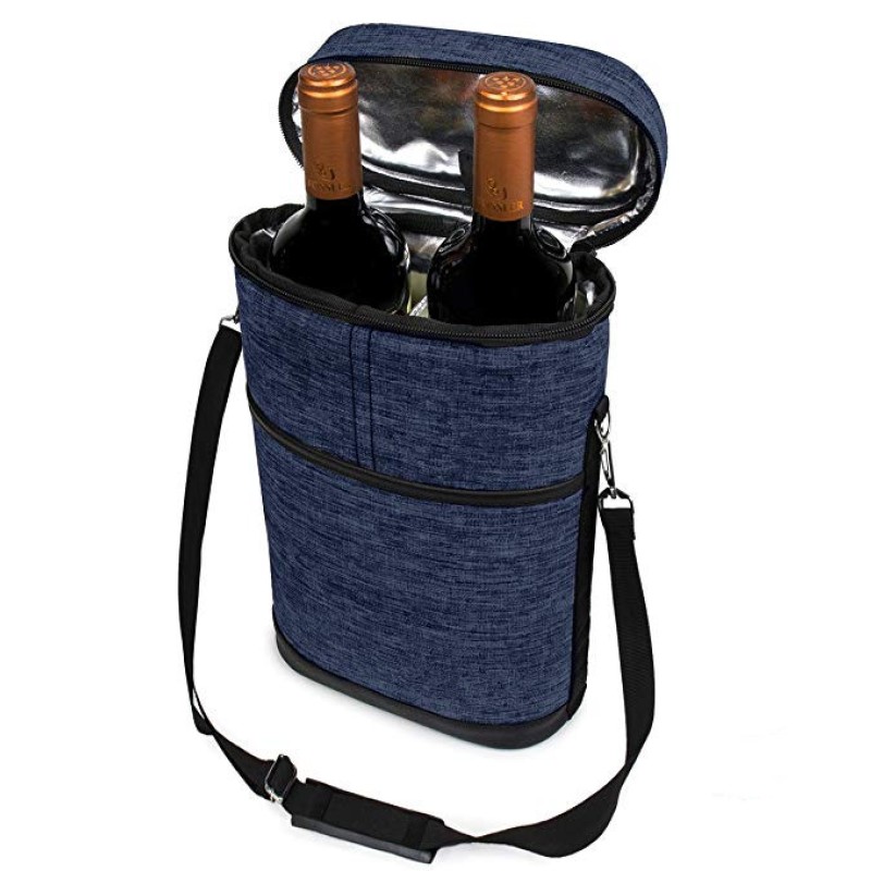 Wine Carrier Manufacturer - Premium Insulated 2 Bottle Tote Cooler