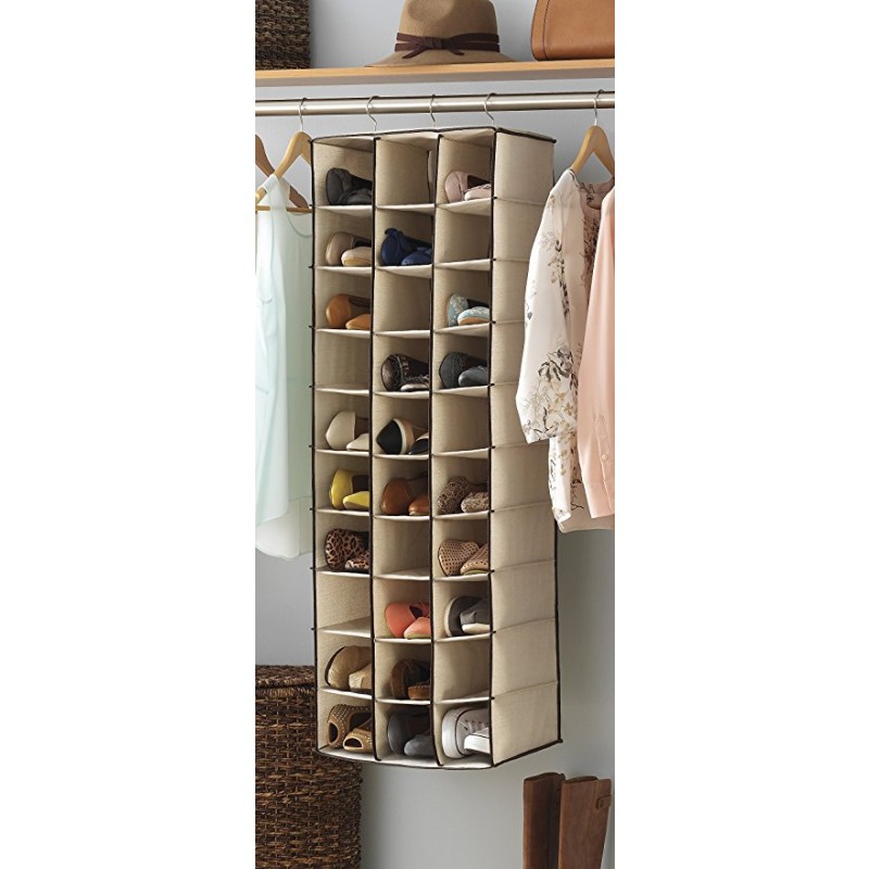 Shoe Organizer Supplier - 30 Section Hanging Closet Shelves Custom