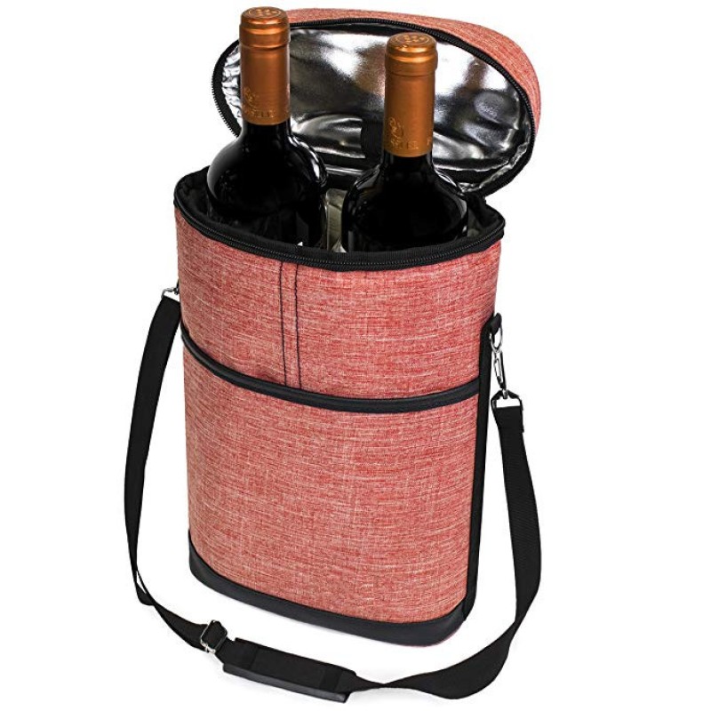 Wine Carrier Manufacturer - Premium Insulated 2 Bottle Tote Cooler
