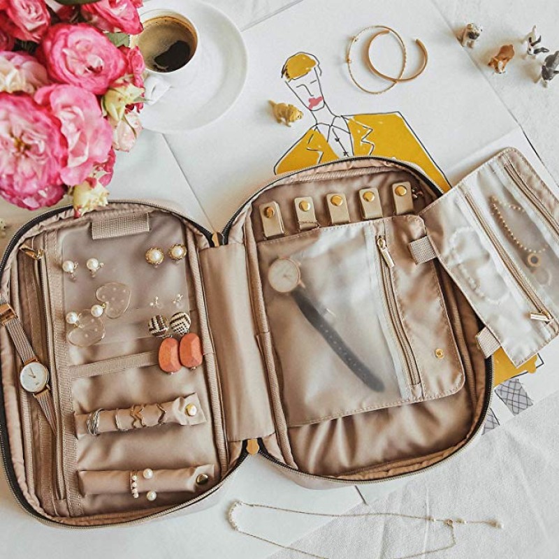 Travel Jewelry Bag Supplier - High Quality Organizer with Pouch OEM