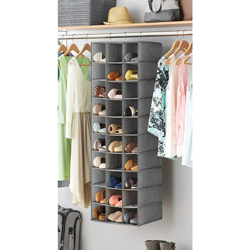 Shoe Organizer Supplier - 30 Section Hanging Closet Shelves Custom