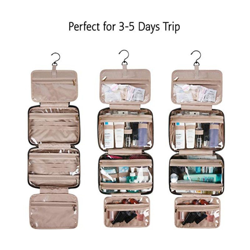 Cosmetic Bag Factory - Hanging Travel Organizer Toiletry Bag with Zipper