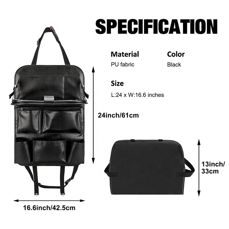 Car Protector Factory - PU Vegan Leather Kick Mats Storage Organizer