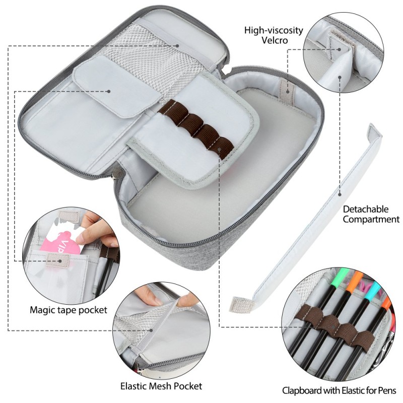 Pencil Pouch Factory - Oxford Cloth Desk Organizer Big Capacity Zipper