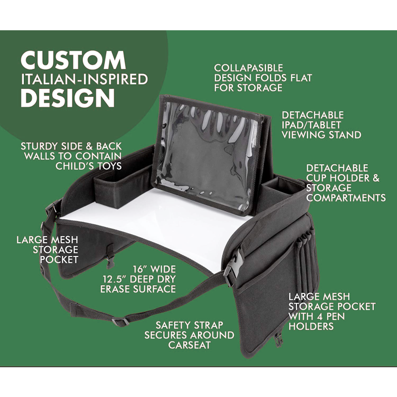 Car Organizer Factory - Foldable Snack Desk Kids Travel Tray