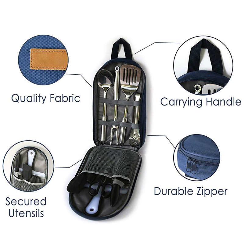 Utensil Bag Factory - 9-10 PCS Travel Camp Kitchen Tool Case