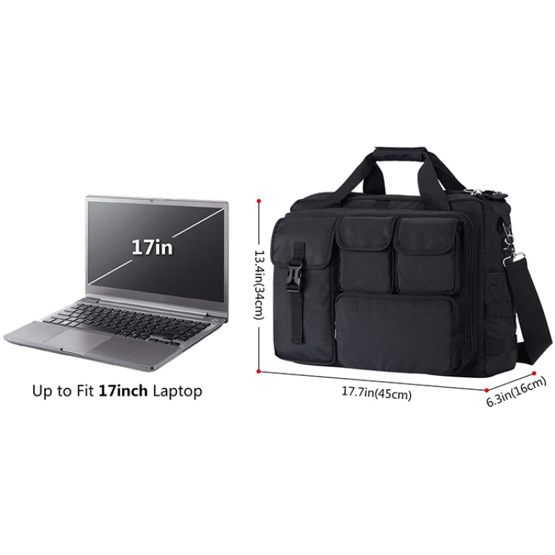 Laptop Bag Factory - Multi-functional Nylon Tactical Briefcase Pilot