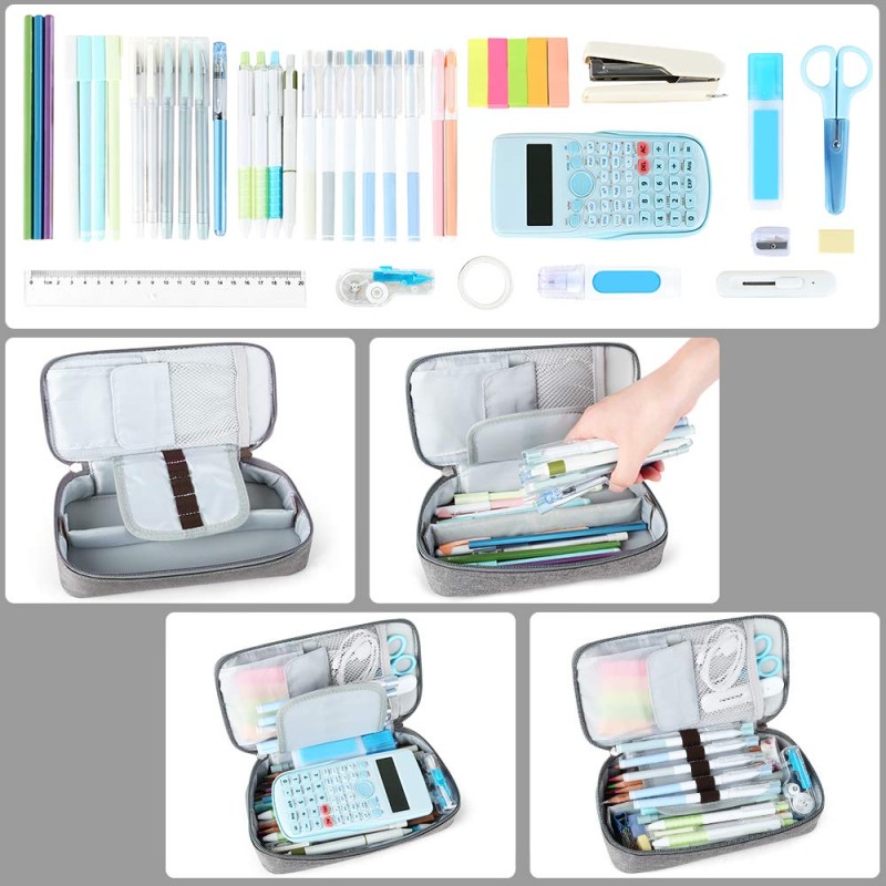 Pencil Pouch Factory - Oxford Cloth Desk Organizer Big Capacity Zipper