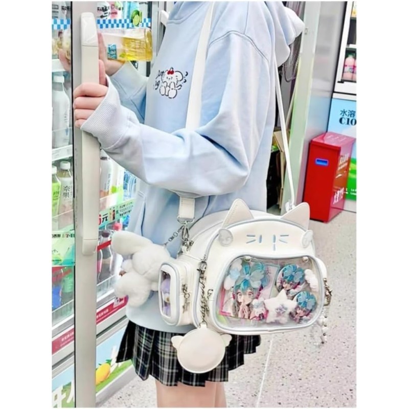 Cat Backpack Supplier - Custom PVC Lining School Girls Ita Bag