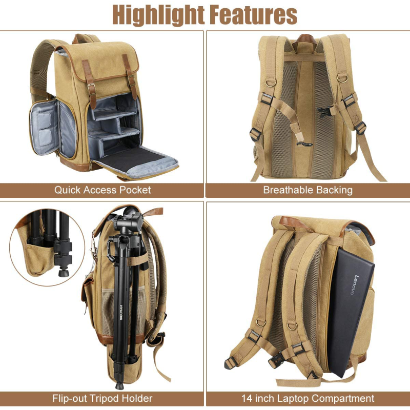Camera Backpack Manufacturer - OEM Custom Waterproof DSLR Bag Large Capacity