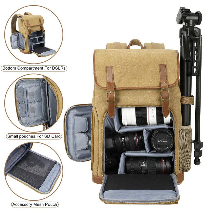 Camera Backpack Manufacturer - OEM Custom Waterproof DSLR Bag Large Capacity