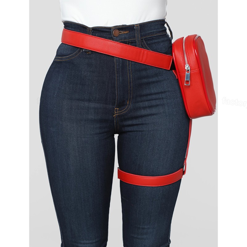 Waist Bag Manufacturer - Animal Print Faux Leather Thigh Harness Pack