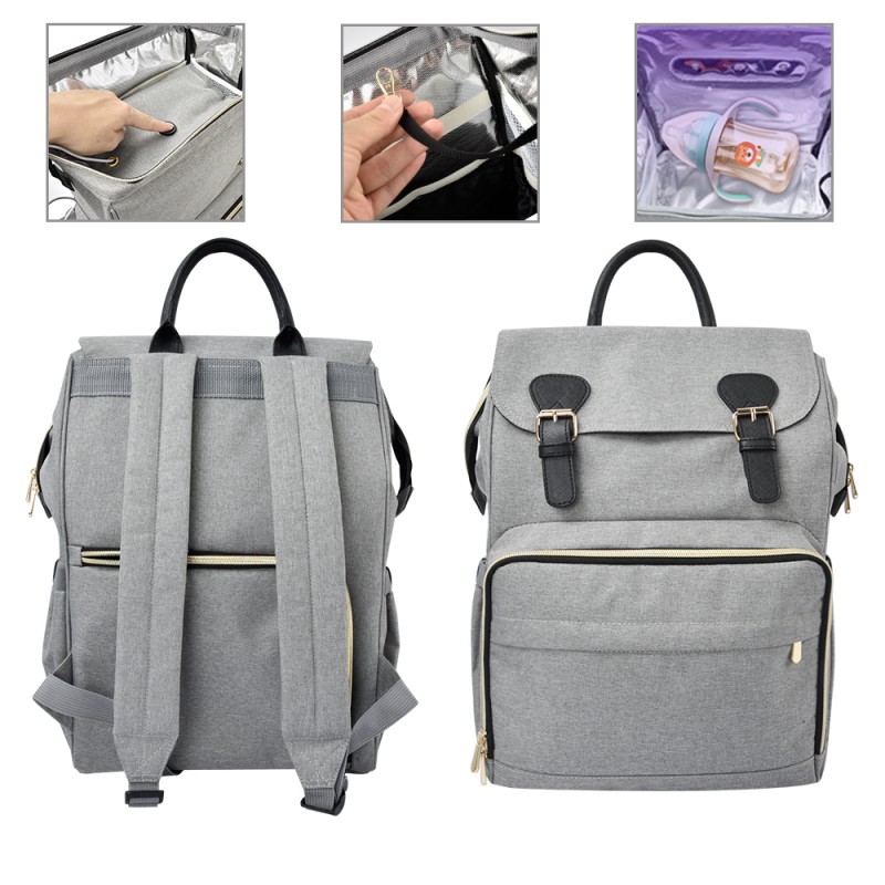 Mommy Bag Supplier - UV Light Fresh-Keeping Compartment Diaper Bag