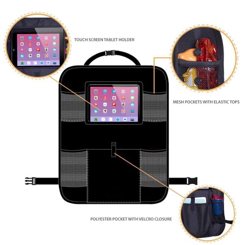Car Seat Protector Manufacturer - Back Seat Organizer with Tablet Holder