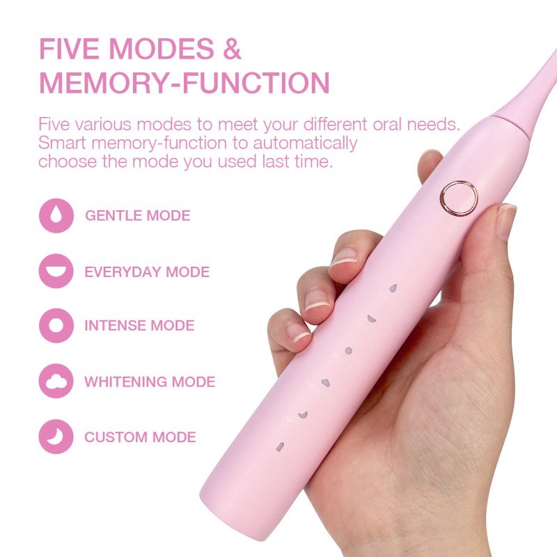 Electric Toothbrush Manufacturer - 5 Modes Colorful Timer