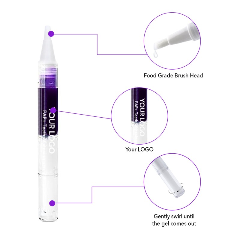 Purple Teeth Whitening Pen Factory - PAP Formula Custom