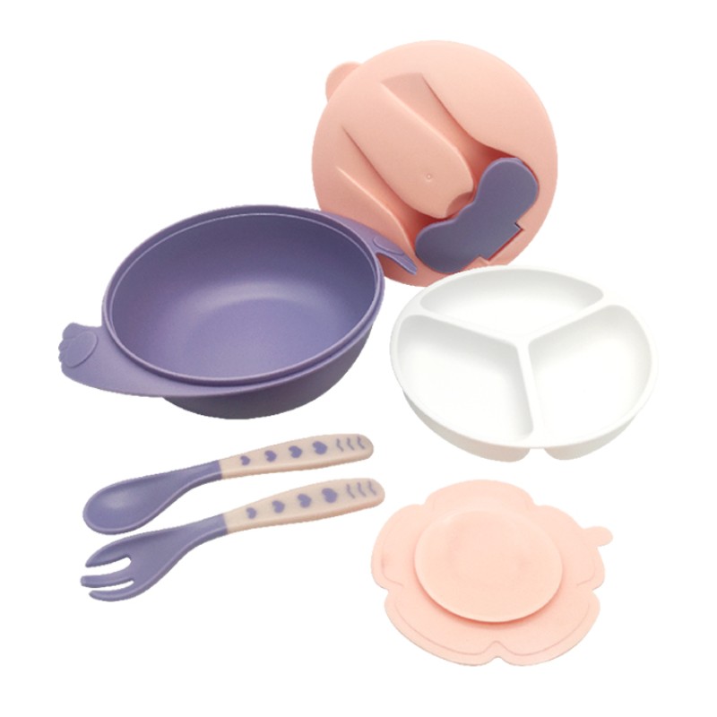 Baby Cutlery Set Supplier - BPA Free Suction Bowl with Pattern for Infants
