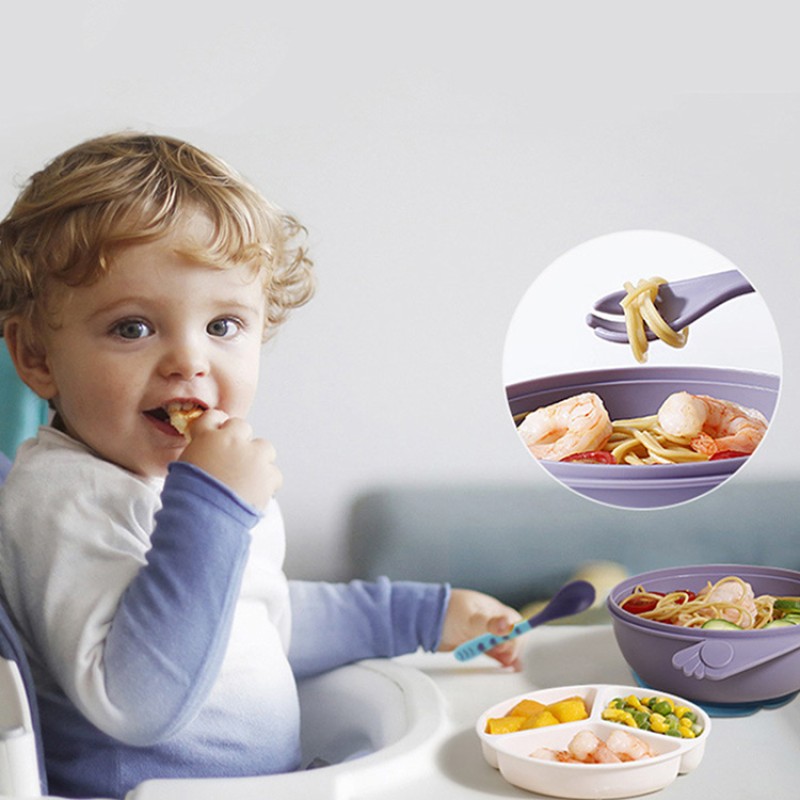 Baby Cutlery Set Supplier - BPA Free Suction Bowl with Pattern for Infants