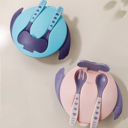 Baby Cutlery Set Supplier - BPA Free Suction Bowl with Pattern for Infants