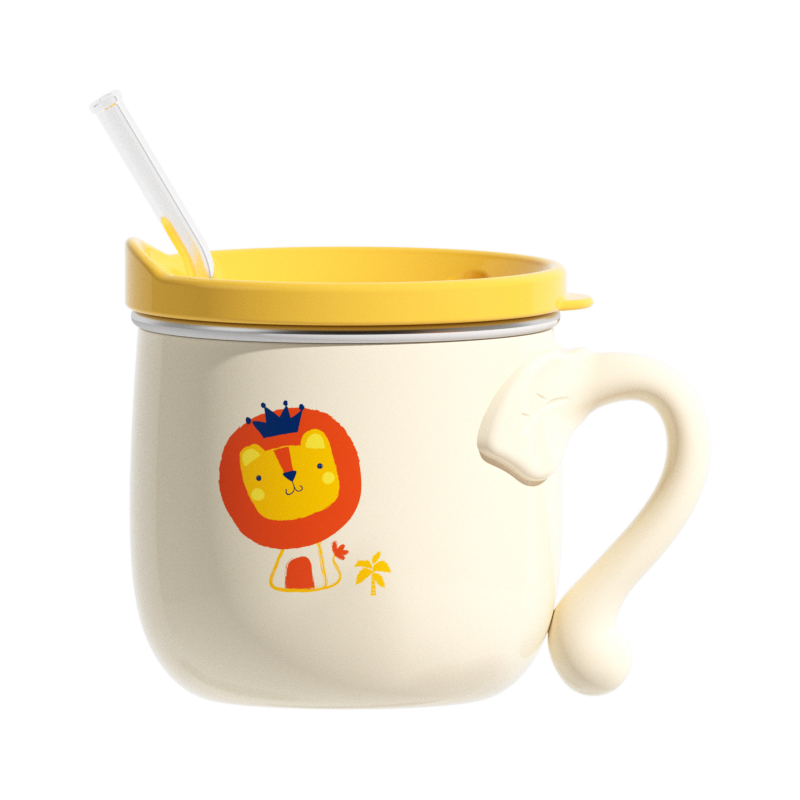 Infant Sippy Cup Manufacturer - BPA Free Stainless Steel Thermal Cup with Straw