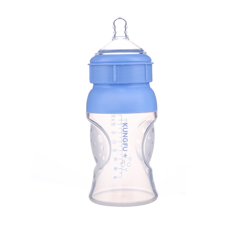 Silicone Baby Milk Bottle Supplier - 180ml Wide Neck Food Grade