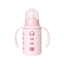 Glass Baby Feeding Bottle Supplier - 120ml Anti Fall Anti Scald