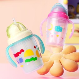 Baby Sippy Cup Supplier - 230mL Double-layer PP Food Grade