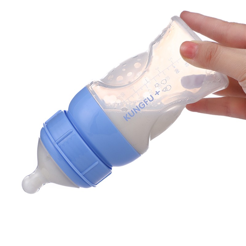 Silicone Baby Milk Bottle Supplier - 180ml Wide Neck Food Grade