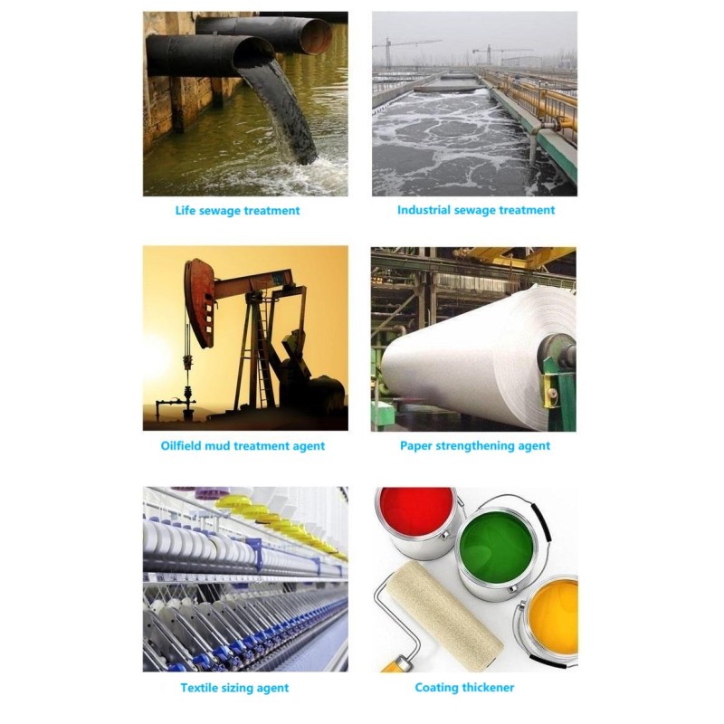 Manufacturer Water Treatment Flocculant Anionic Cationic Nonionic Polyacrylamide Polymer White Granule Powder for Wtp