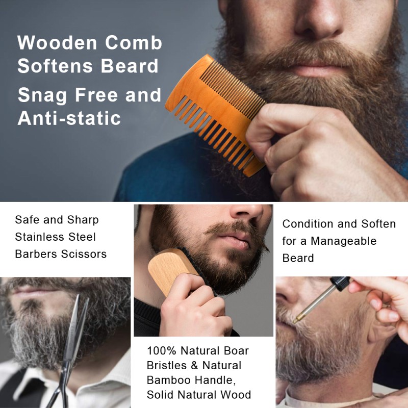 Beard Growth Kit Supplier - 3 in 1 Beard Oil Derma Roller Set