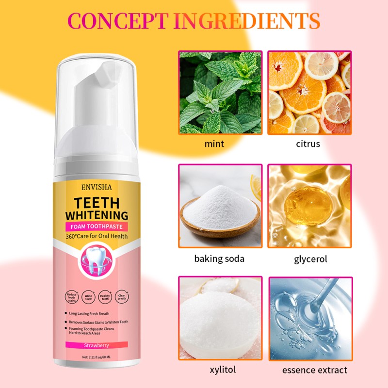 Foam Toothpaste Factory - Private Label Mint Teeth Whitening Foam