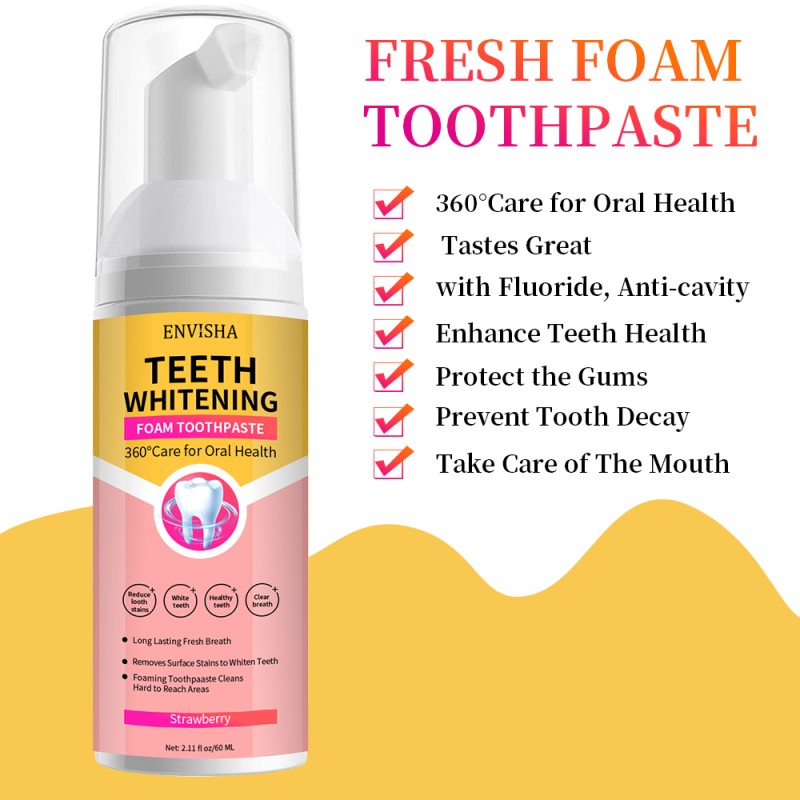 Foam Toothpaste Factory - Private Label Mint Teeth Whitening Foam