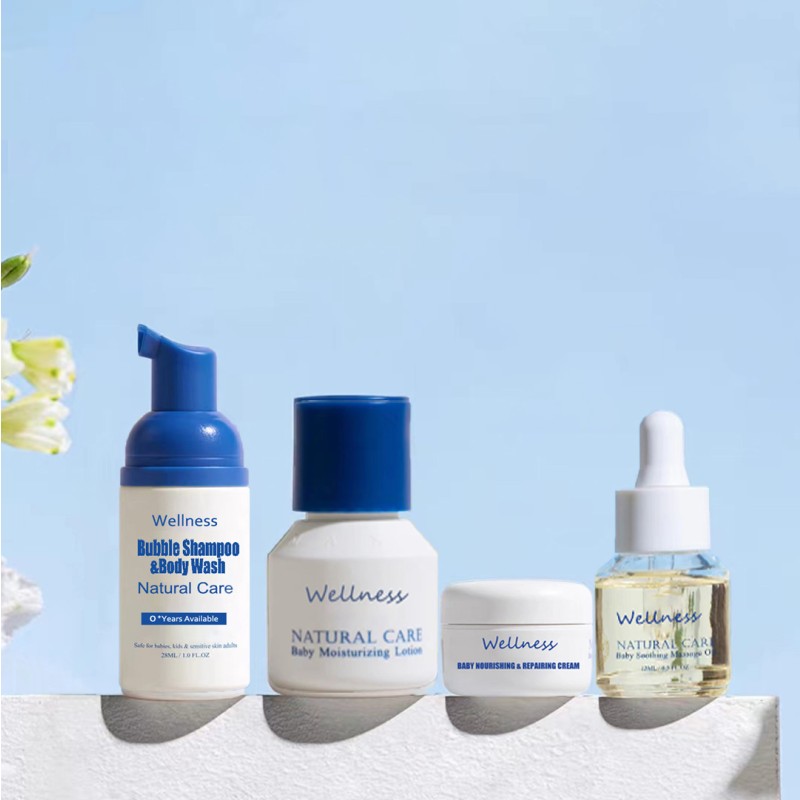 Baby Gift Set Factory - 4 Items Skin Care Bath Nourishing Set