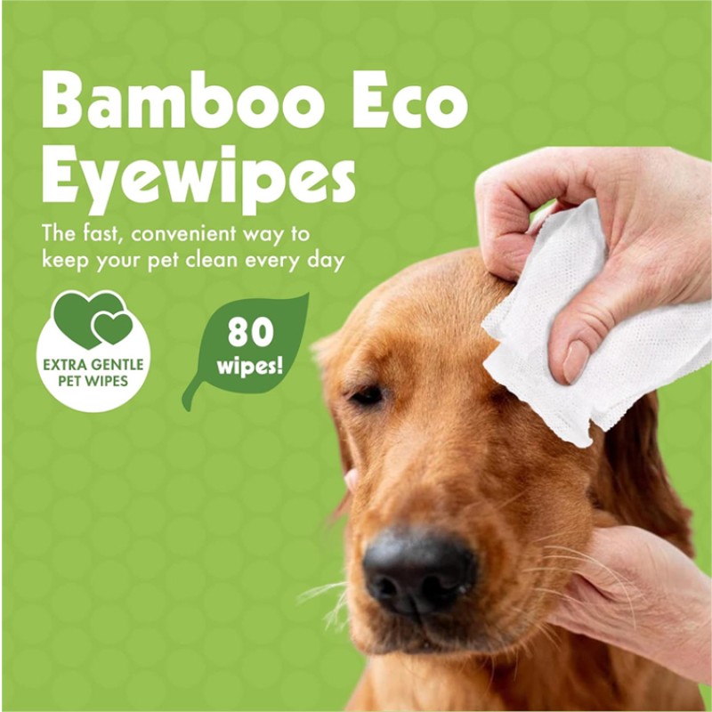 Pet Wipes Supplier - 80 Sheet Bamboo Soft Eye Wipes