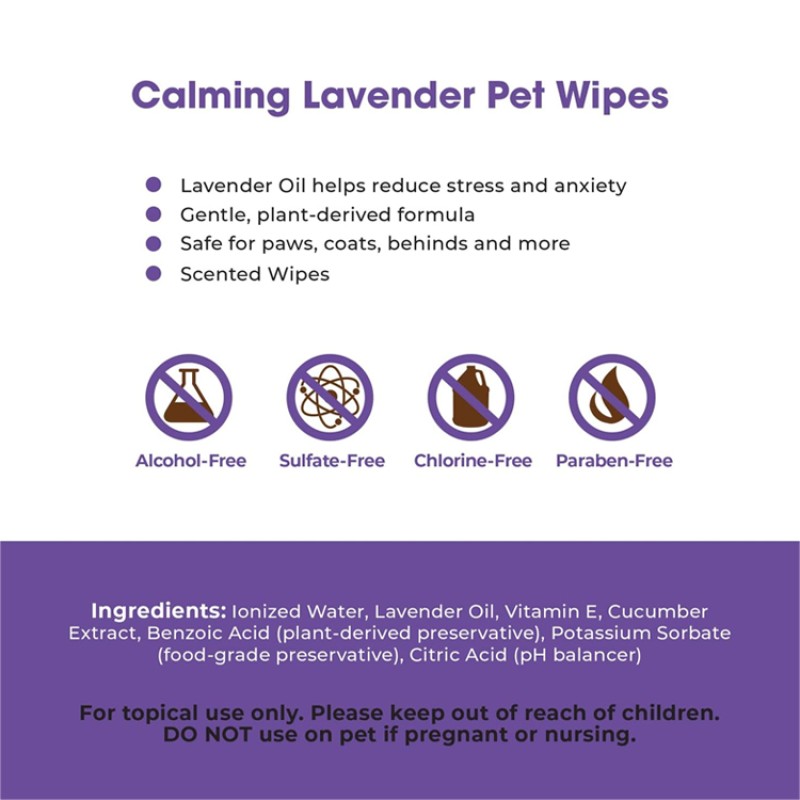Pet Wipes Manufacturer - 200-Count Lavender Calming Petwipes