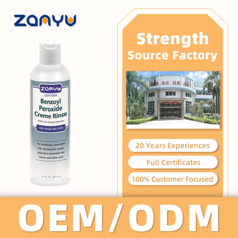Pet Shampoo Manufacturer - 355ml Benzoyl Peroxide Creme Rinse