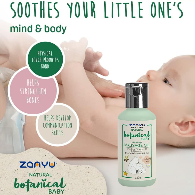 Baby Massage Oil Factory - 120ml Botanical Olive Argan Chamomile
